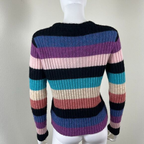 Rails Women Size S Kylie Stripe Rainbow Alpaca Wool Pullover Crew NEW Sweater - Picture 10 of 12